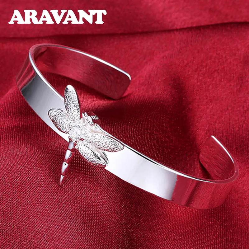 Fashion 925 Silver Dragonfly Open Cuff Bracelet Bangle For Women Wedding Party Silver Jewelry
Fashion 925 Silver Dragonfly Open Cuff Bracelet Bangle For Women Wedding Party Silver Jewelry