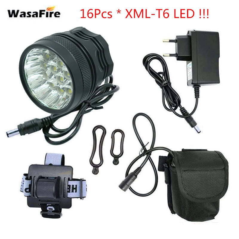 WasaFire 40000lm Bike Light 16* XML-T6 LED Bike lamp + 9600mAh battery Bicycle Front Light Headlight Riding Cycling Accessories
WasaFire 40000lm Bike Light 16* XML-T6 LED Bike lamp + 9600mAh battery Bicycle Front Light Headlight Riding Cycling Accessories