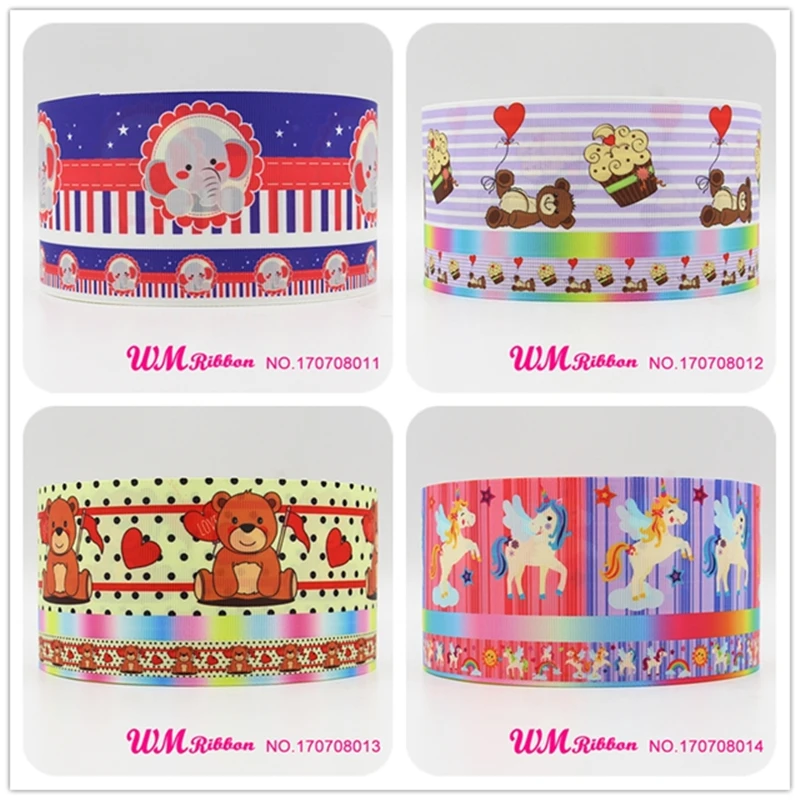 Q&N ribbon 3inch 75mm bear elephant cartoon printed grosgrain ribbon webbing 50yards/roll for hair bows headband free shipping
Q&N ribbon 3inch 75mm bear elephant cartoon printed grosgrain ribbon webbing 50yards/roll for hair bows headband free shipping