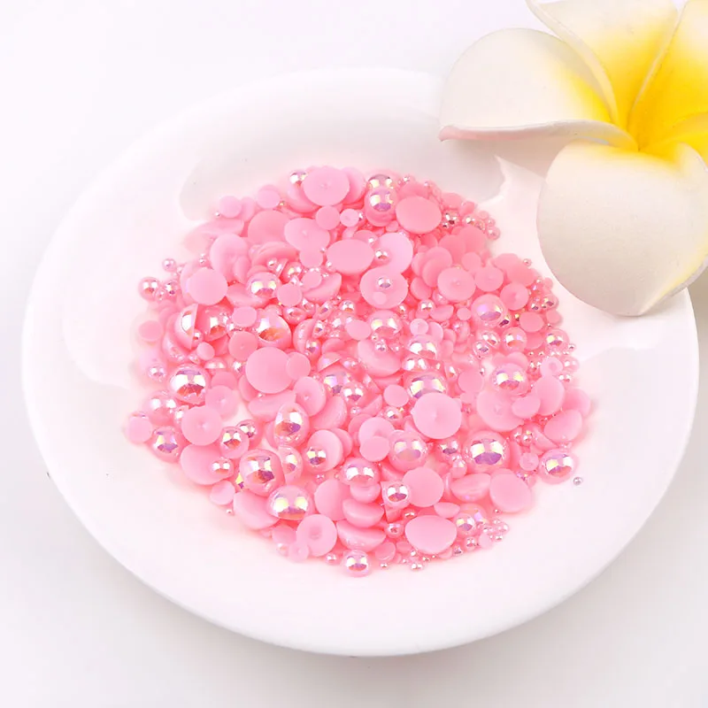 About 1000Pcs Pink ABS Pearl Imitation Beads Flatback Half Ball Garment/Wedding/Clothes/Nail Art Phone Decoration
About 1000Pcs Pink ABS Pearl Imitation Beads Flatback Half Ball Garment/Wedding/Clothes/Nail Art Phone Decoration