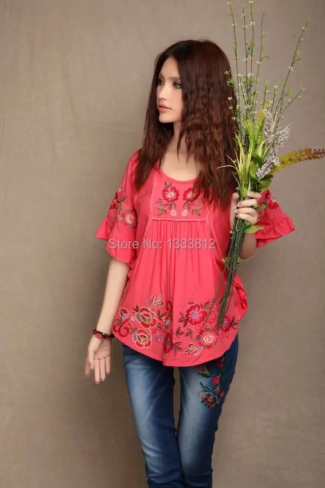 Vintage 70s Batwing Embroidery Hippie Festival Boho Tops Tunic Peasant Blouse Feminina 2017 Blusas Free Shipping
Vintage 70s Batwing Embroidery Hippie Festival Boho Tops Tunic Peasant Blouse Feminina 2017 Blusas Free Shipping