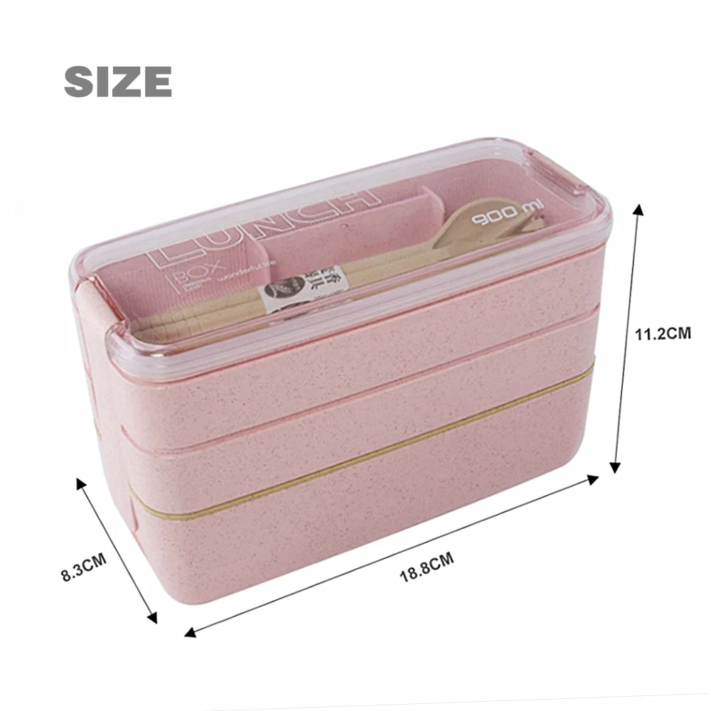 900ml Portable Food Container Lunch Box 3 Layer Wheat Straw Bento Boxes Microwave Dinnerware Food Storage Container Lunchbox
900ml Portable Food Container Lunch Box 3 Layer Wheat Straw Bento Boxes Microwave Dinnerware Food Storage Container Lunchbox