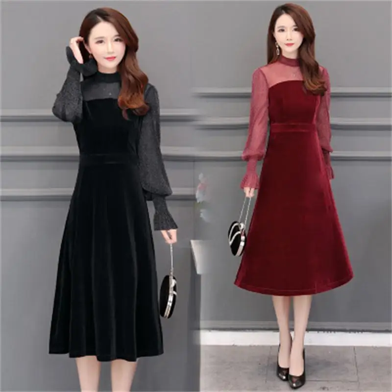 Женское бархатное платье в стиле ретро, Элегантное Длинное приталенное платье большого размера с сетчатой прострочкой, золотистого цвета, ...
Женское бархатное платье в стиле ретро, Элегантное Длинное приталенное платье большого размера с сетчатой прострочкой, золотистого цвета, ...