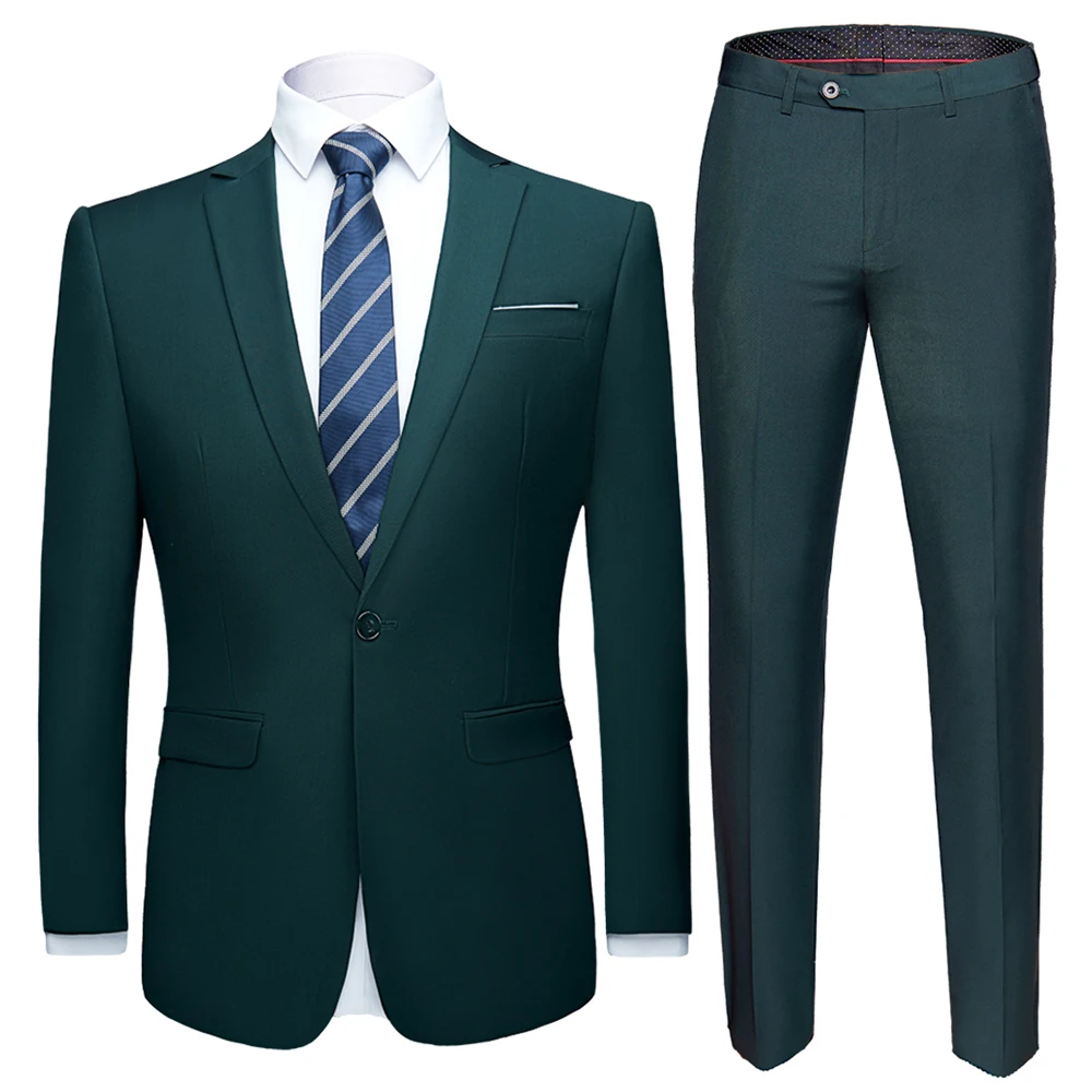 Solid color single breasted Formal Prom Blazer with pant Marriage Tuxedo male 2 Piece suit set Terno wedding mens suit slim fit
Solid color single breasted Formal Prom Blazer with pant Marriage Tuxedo male 2 Piece suit set Terno wedding mens suit slim fit