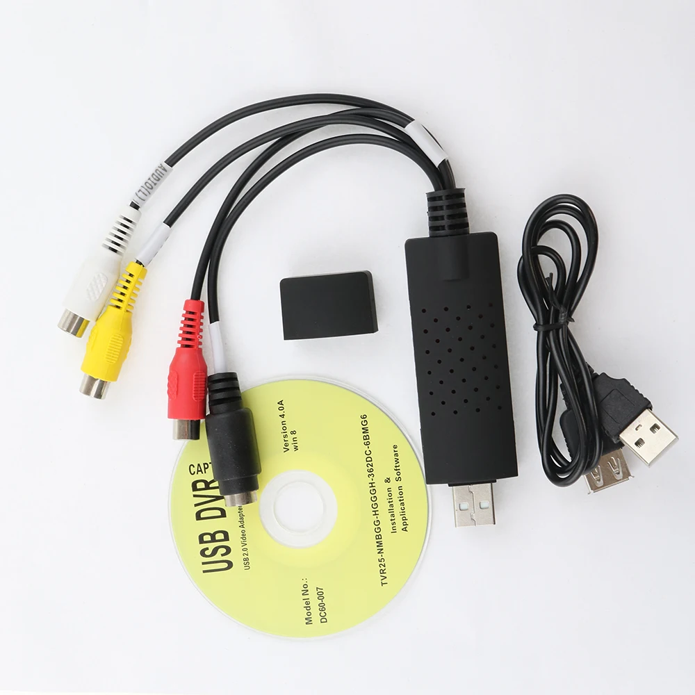 Новинка 2 0 USB DC60 VHS ТВ DVD видеозахват адаптер видеокарта Аудио AV