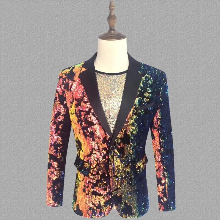 Hot Men's new nightclub bar color sequins flannel suit DJ tide cool male singer personality trend stage costume jackets S-4XL
Hot Men's new nightclub bar color sequins flannel suit DJ tide cool male singer personality trend stage costume jackets S-4XL