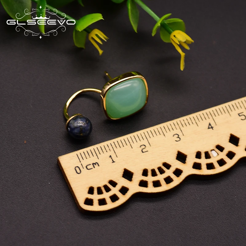 GLSEEVO Handmade Lapis Lazuli Natural Earrings Stud For Women Green Earrings Wedding Dual Use Jewelry Brincos Oorbellen GE0766D
GLSEEVO Handmade Lapis Lazuli Natural Earrings Stud For Women Green Earrings Wedding Dual Use Jewelry Brincos Oorbellen GE0766D