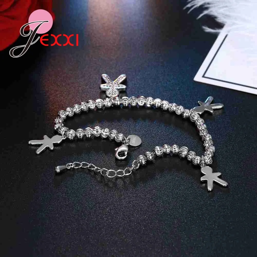 Wholesale Price Genuine 925 Sterling Silver Cute Figure Shaped Charms Bracelets For Women Girls Birthday Gifts Bijoux | Украшения и