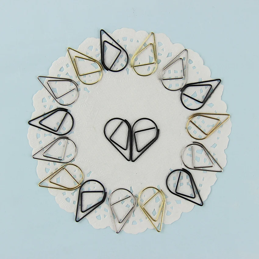 10PCS/Set Mini Raindrop Metal Paper Clips Decoration Water Drop Shape Clips Office Stationery
10PCS/Set Mini Raindrop Metal Paper Clips Decoration Water Drop Shape Clips Office Stationery