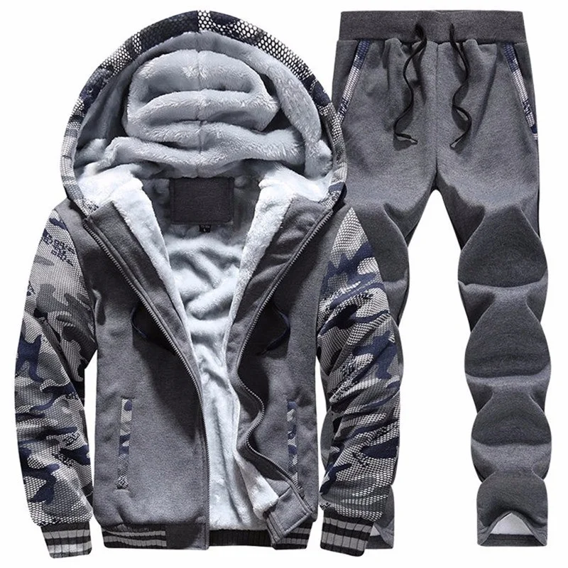 New Winter Tracksuits Men Set Thick Fleece Hoodies+Pants Suit Zipper Hooded Sweatshirt Sportswear Set Male Hoodie Sporting Suits
New Winter Tracksuits Men Set Thick Fleece Hoodies+Pants Suit Zipper Hooded Sweatshirt Sportswear Set Male Hoodie Sporting Suits