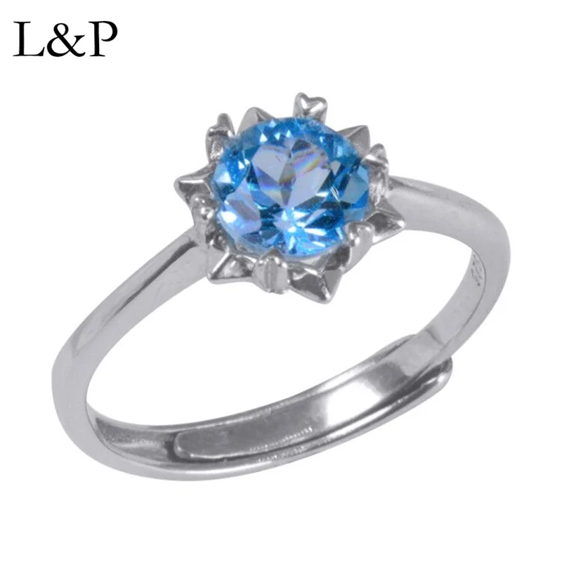 L&P Authentic 925 Sterling Silver Adjustable Ring For Women Elegant Sky Blue Topaz Ring Fine Jewelry Wedding Gift
L&P Authentic 925 Sterling Silver Adjustable Ring For Women Elegant Sky Blue Topaz Ring Fine Jewelry Wedding Gift
