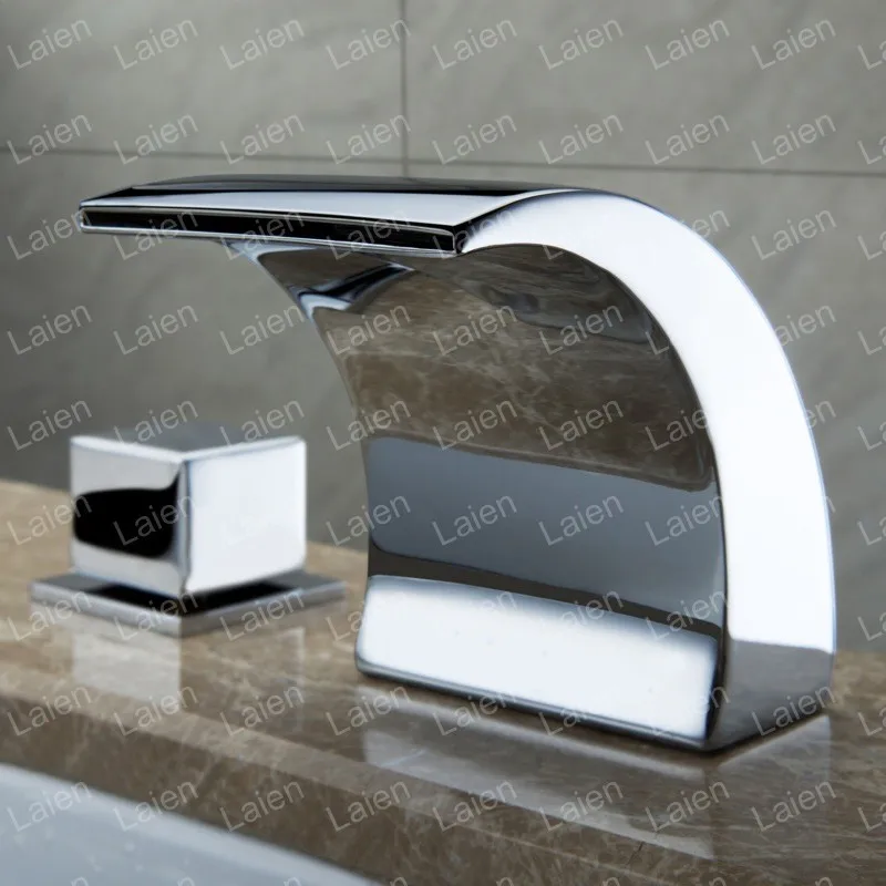 All copper LED Waterfall Bathroom Cabinet split three holes basin taps basin faucet hot and cold wash basin
All copper LED Waterfall Bathroom Cabinet split three holes basin taps basin faucet hot and cold wash basin