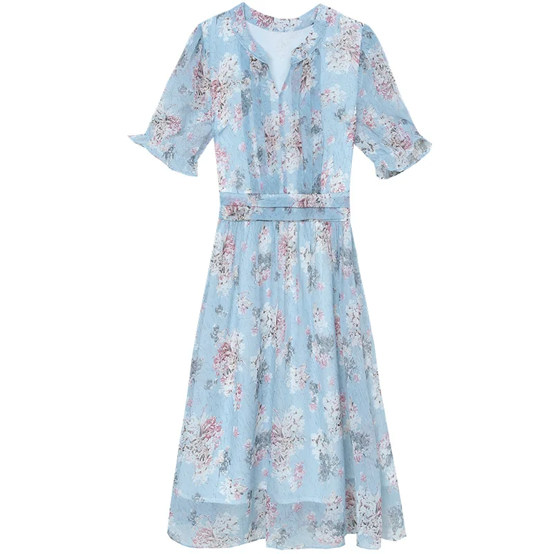 Stylish Flower Small Children's Dress Fashion Summer New Style Closed Waist Chiffon Dress Tide 2021
Stylish Flower Small Children's Dress Fashion Summer New Style Closed Waist Chiffon Dress Tide 2021