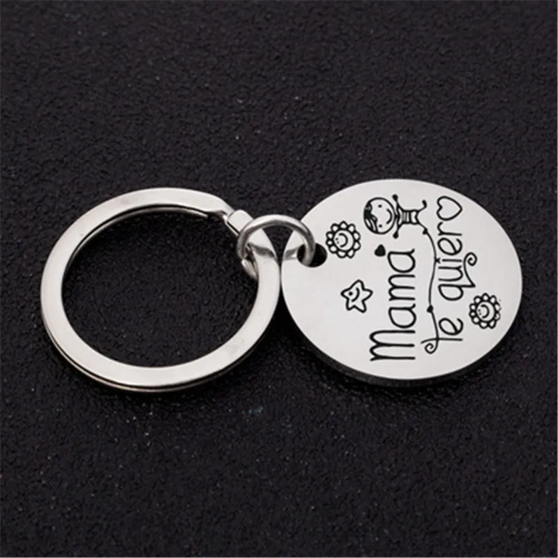 Hot Spanish mama te quiera Mother's Day Christmas Gift Stainless Steel Keychain Wholesale Women's Jewelry
Hot Spanish mama te quiera Mother's Day Christmas Gift Stainless Steel Keychain Wholesale Women's Jewelry