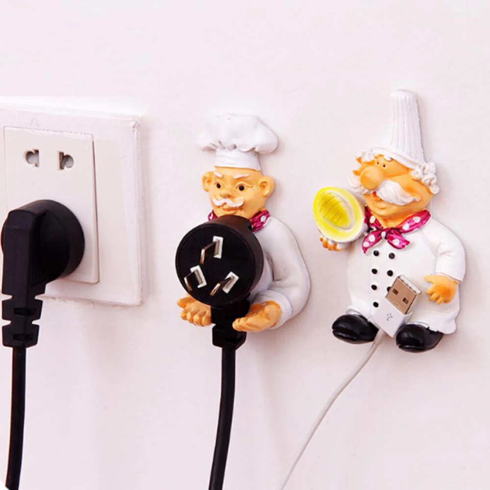 1pc Chef Shape Creative Kitchen Plug Organizer Holder Sundry Key Hanger Hook Kitchen Accessories Decoration 10115B
1pc Chef Shape Creative Kitchen Plug Organizer Holder Sundry Key Hanger Hook Kitchen Accessories Decoration 10115B