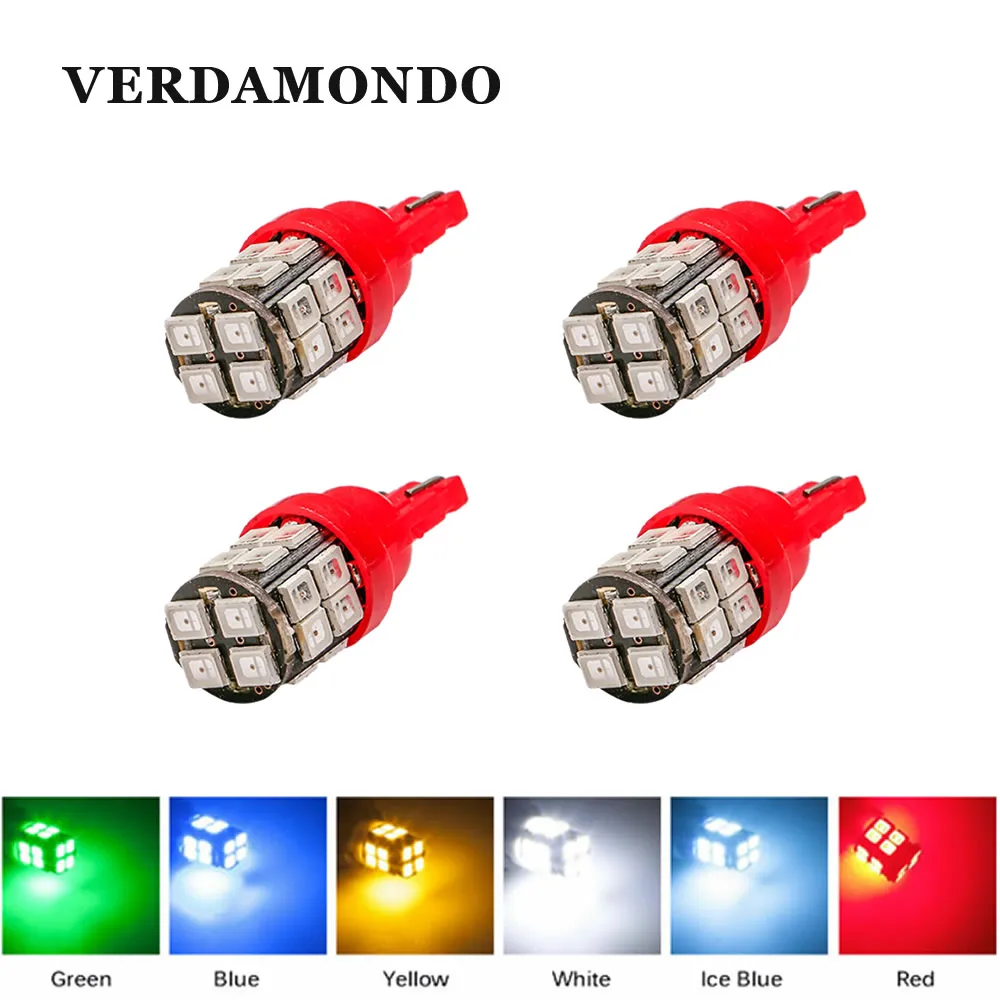 4x T10 W5W LED Bulb 168 194 20SMD 2835 Side Marker Lights Map Turn Signal Lamp White Yellow(Amber) Green Ice Blue Red
4x T10 W5W LED Bulb 168 194 20SMD 2835 Side Marker Lights Map Turn Signal Lamp White Yellow(Amber) Green Ice Blue Red