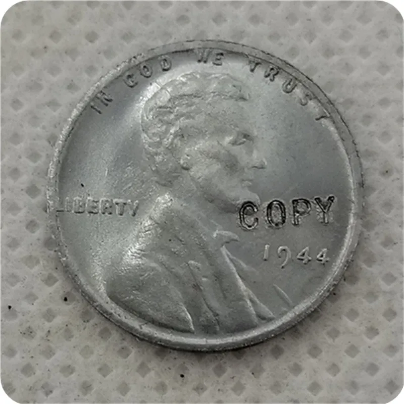 Копия 1944 P Lincoln пшеничный цент Пенни (ошибки сталь) копия монет|Безвалютные монеты|