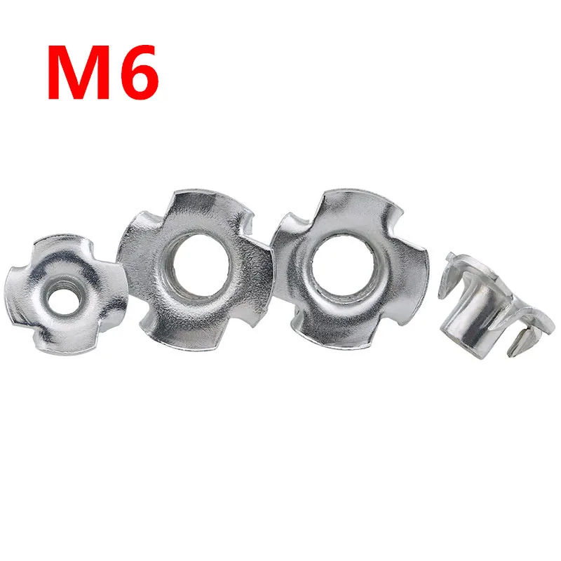 50pcs M6 Zinc Plated Four Claws Nut Speaker Nut T-nut Blind Pronged Tee Nut Furniture Hardware
50pcs M6 Zinc Plated Four Claws Nut Speaker Nut T-nut Blind Pronged Tee Nut Furniture Hardware