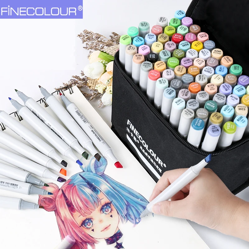 Finecolour EF101 Graffiti Art Marker Drawing Pens 36/48/60/72/160 Set Dual Alcohol Sketch Pro Markers Painting Interior Manga
Finecolour EF101 Graffiti Art Marker Drawing Pens 36/48/60/72/160 Set Dual Alcohol Sketch Pro Markers Painting Interior Manga