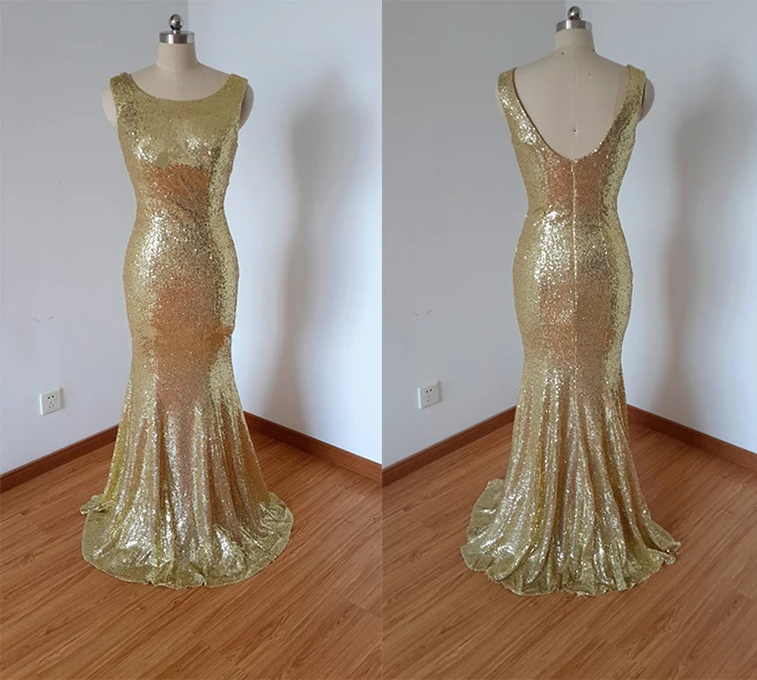Modest Gold Mermaid Bridesmaid Dresses Jewel Neckline Sequin Fabric Fashion Designer Backless Party Formal Gowns Cheap Prom
Modest Gold Mermaid Bridesmaid Dresses Jewel Neckline Sequin Fabric Fashion Designer Backless Party Formal Gowns Cheap Prom