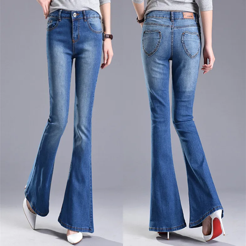 2020 Elastic plus size slim butt-lifting boot cut denim female bell-bottom jeans female trousers q B302
2020 Elastic plus size slim butt-lifting boot cut denim female bell-bottom jeans female trousers q B302