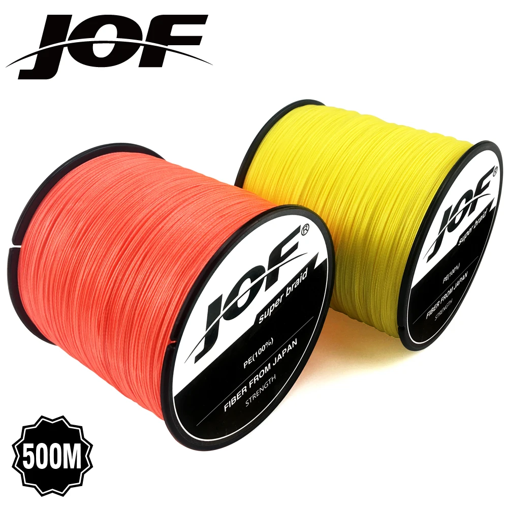 JOF 2pcs 500M PE Braided Fishing Line Multifilament 4 Strands Fishing Cord Carp Fishing Lines 10-80LB 9 Colors
JOF 2pcs 500M PE Braided Fishing Line Multifilament 4 Strands Fishing Cord Carp Fishing Lines 10-80LB 9 Colors