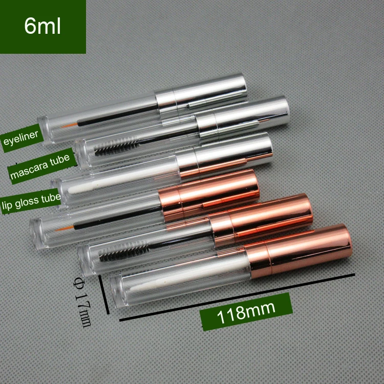 300pcs Empty 6ml UV Gold Silver Mascara Tube Eyelash Vial Liquid Bottle Container 6cc y Eyeliner Make Up Tube Lip Gloss Tubes
300pcs Empty 6ml UV Gold Silver Mascara Tube Eyelash Vial Liquid Bottle Container 6cc y Eyeliner Make Up Tube Lip Gloss Tubes