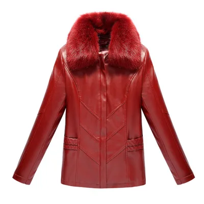2019 new middle-aged women's imitation leather fur collar women's jacket fashion women's coat loose wild temperamentLeather
2019 new middle-aged women's imitation leather fur collar women's jacket fashion women's coat loose wild temperamentLeather