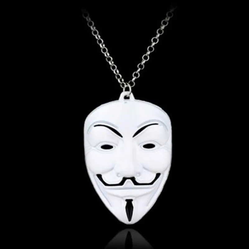HANCHANG Accessories V Vendetta Mask Necklace Men Hip hop Punk Chain Necklace collares Collier Jewelry
HANCHANG Accessories V Vendetta Mask Necklace Men Hip hop Punk Chain Necklace collares Collier Jewelry
