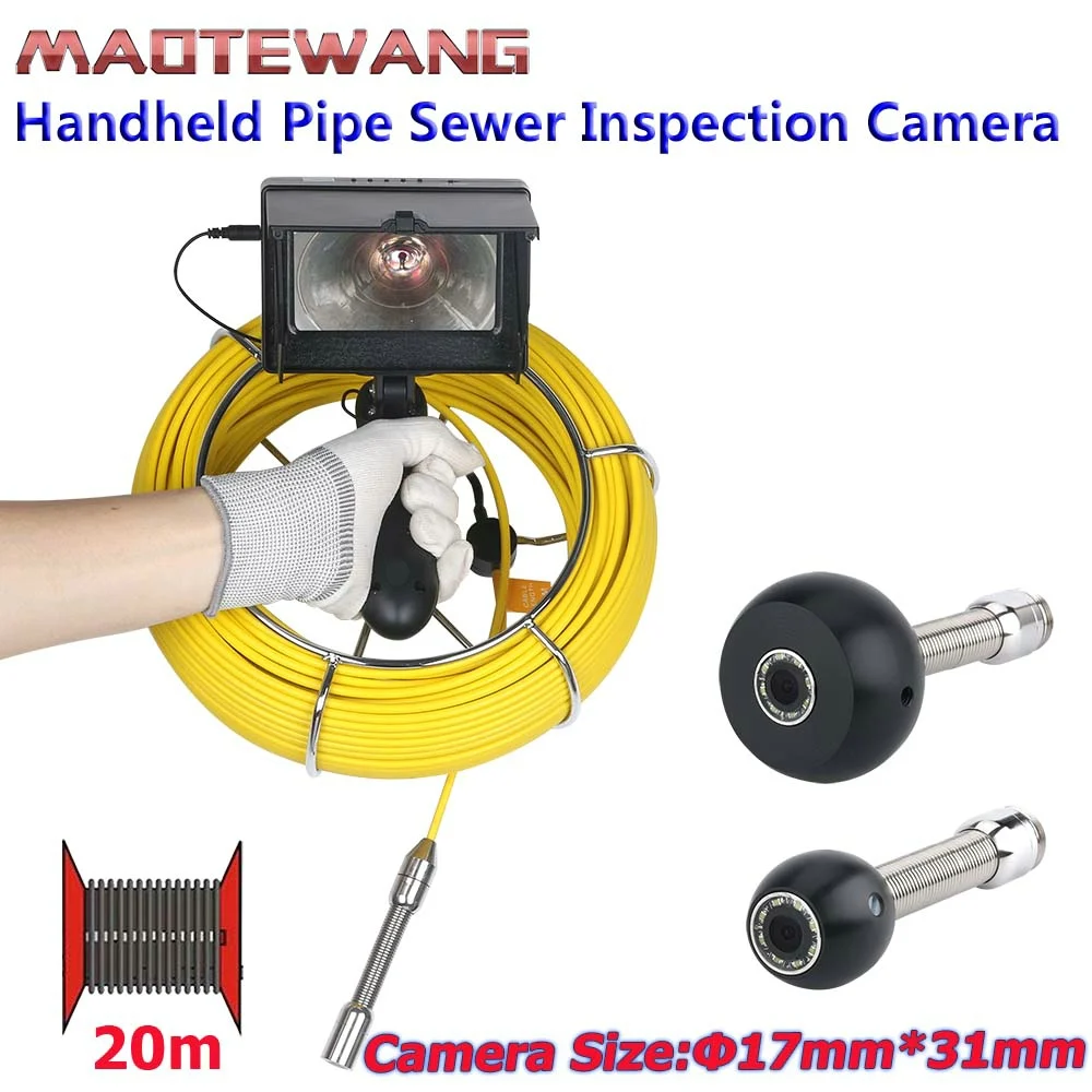 GAMWATER 20M 30M 40M 50M 4.3 inch 17mm Handheld Industrial Pipe Sewer Inspection Video Camera IP68 Waterproof 1000 TVL Camera
GAMWATER 20M 30M 40M 50M 4.3 inch 17mm Handheld Industrial Pipe Sewer Inspection Video Camera IP68 Waterproof 1000 TVL Camera