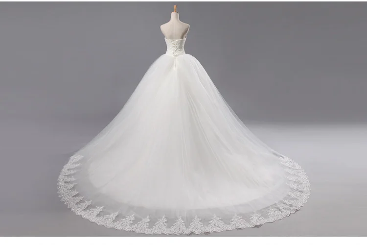 High Quality New Wedding Dress 2019 Real Sample Hot Sale Fashion Strapless Tulle Lace Ball Gown Wedding Dresses 60CM Tailing
High Quality New Wedding Dress 2019 Real Sample Hot Sale Fashion Strapless Tulle Lace Ball Gown Wedding Dresses 60CM Tailing