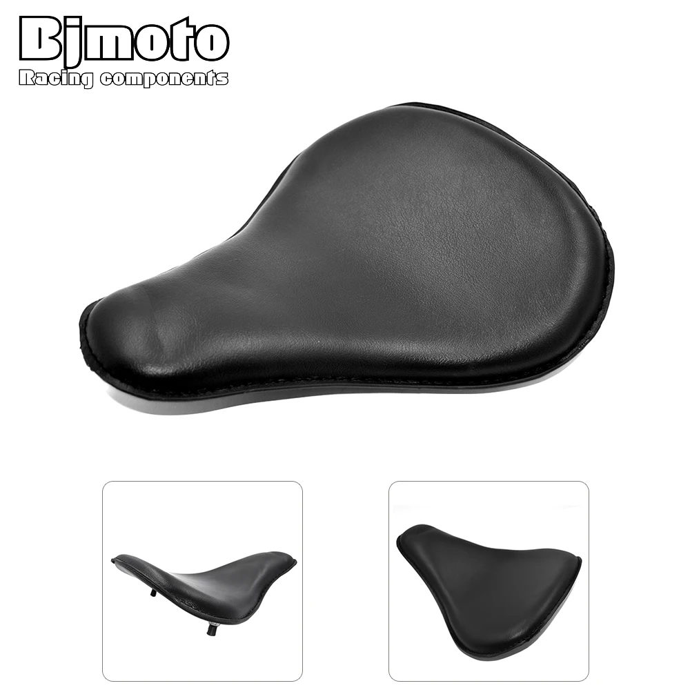 Винтажное кожаное сиденье Bjmoto для мотоцикла соло тонкое большая подкладка