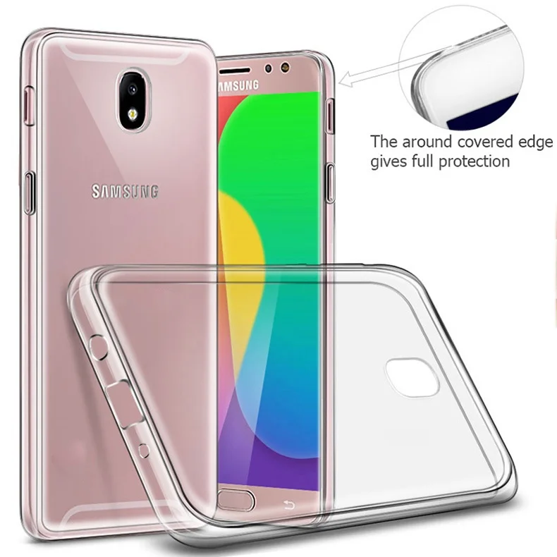 Для Samsung Galaxy J5 2017 J530F J330 J730F Мягкий ТПУ чехол силиконовый прозрачный на J530 J730 полное