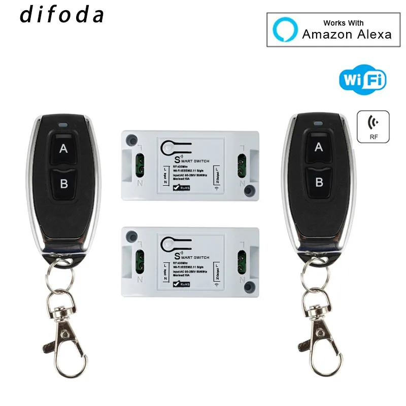 RF 433Mhz Wireless Wifi REMOTE Light Switch Universal RF Smart Home Module Wifi Remote Control Switch For Via iOS Android App
RF 433Mhz Wireless Wifi REMOTE Light Switch Universal RF Smart Home Module Wifi Remote Control Switch For Via iOS Android App