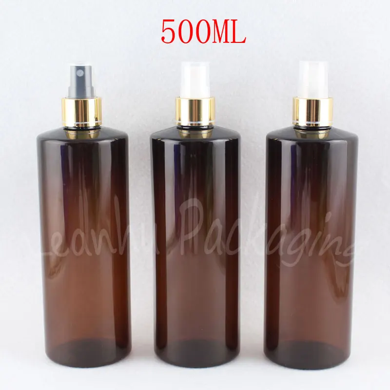 500ML Brown Flat Shoulder Plastic Bottle With Gold Spray Pump , 500CC Empty Cosmetic Container , Toner / Water Sub-bottling
500ML Brown Flat Shoulder Plastic Bottle With Gold Spray Pump , 500CC Empty Cosmetic Container , Toner / Water Sub-bottling