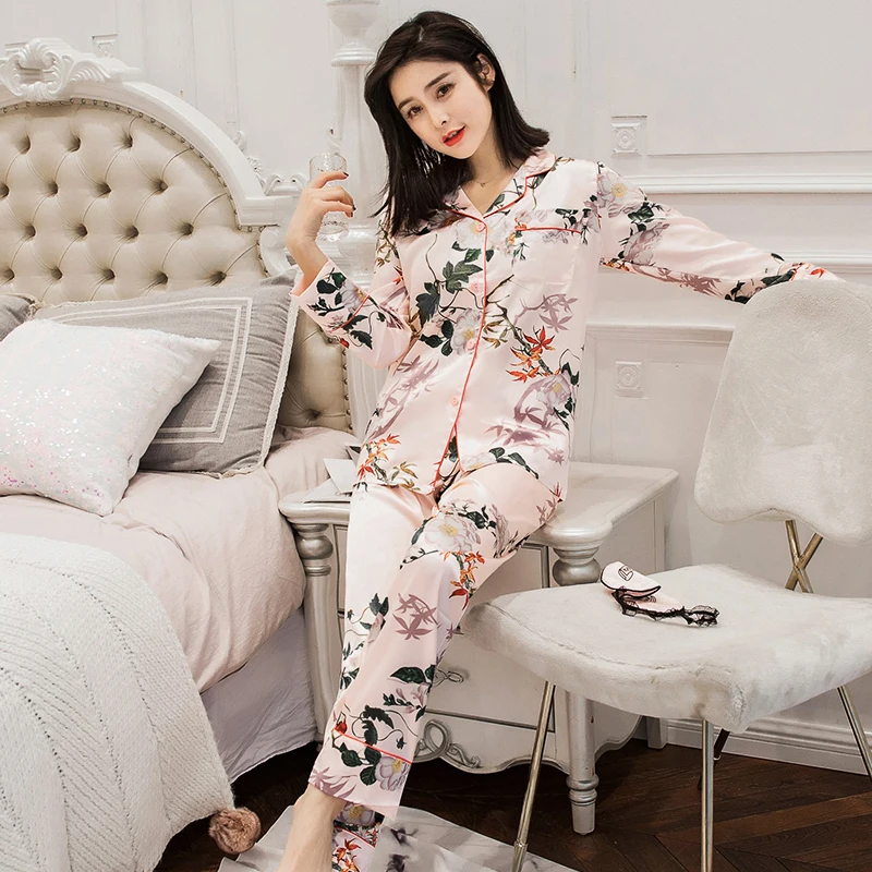 Women's Pajamas Sets 2019 Lounge Sleepwear Bedgown for Ladies Home Clothes 2PCS Pyjamas Long Sleeve Leisure Wear Pajamas Set
Women's Pajamas Sets 2019 Lounge Sleepwear Bedgown for Ladies Home Clothes 2PCS Pyjamas Long Sleeve Leisure Wear Pajamas Set