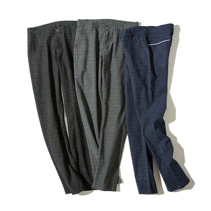 Autumn Men's Fashion Casual Pants Slim Stretch Small Straight Striped Cotton Business Daily Trousers Male Black Gray Blue
Autumn Men's Fashion Casual Pants Slim Stretch Small Straight Striped Cotton Business Daily Trousers Male Black Gray Blue
