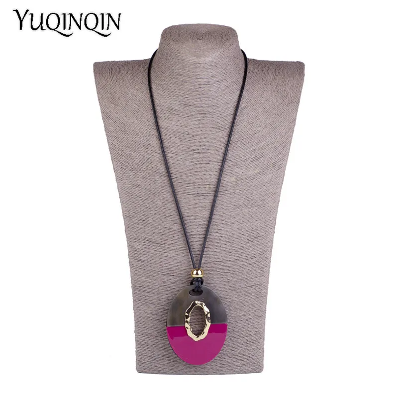 Classic Fashion Acrylic Necklaces for Women With Big Resin Geometric Pendant Long Leather Chains Necklace Gifts Metal Jewelry
Classic Fashion Acrylic Necklaces for Women With Big Resin Geometric Pendant Long Leather Chains Necklace Gifts Metal Jewelry