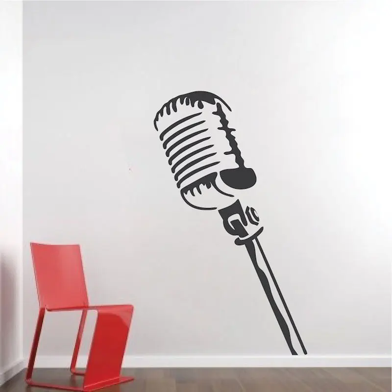 Microphone wall decal music wall decal, microphone stand vinyl decal singing wall vinyl art bedroom living room decoration YY06
Microphone wall decal music wall decal, microphone stand vinyl decal singing wall vinyl art bedroom living room decoration YY06