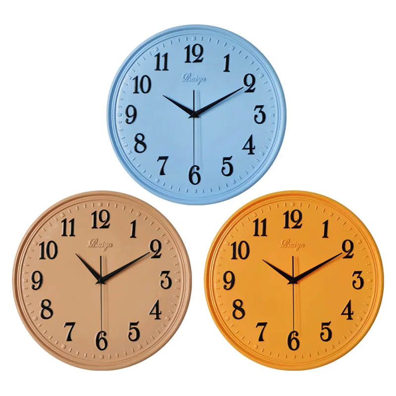 European minimalist modern round clock hotel living room decorative quartz wall Candy colors decoration
European minimalist modern round clock hotel living room decorative quartz wall Candy colors decoration