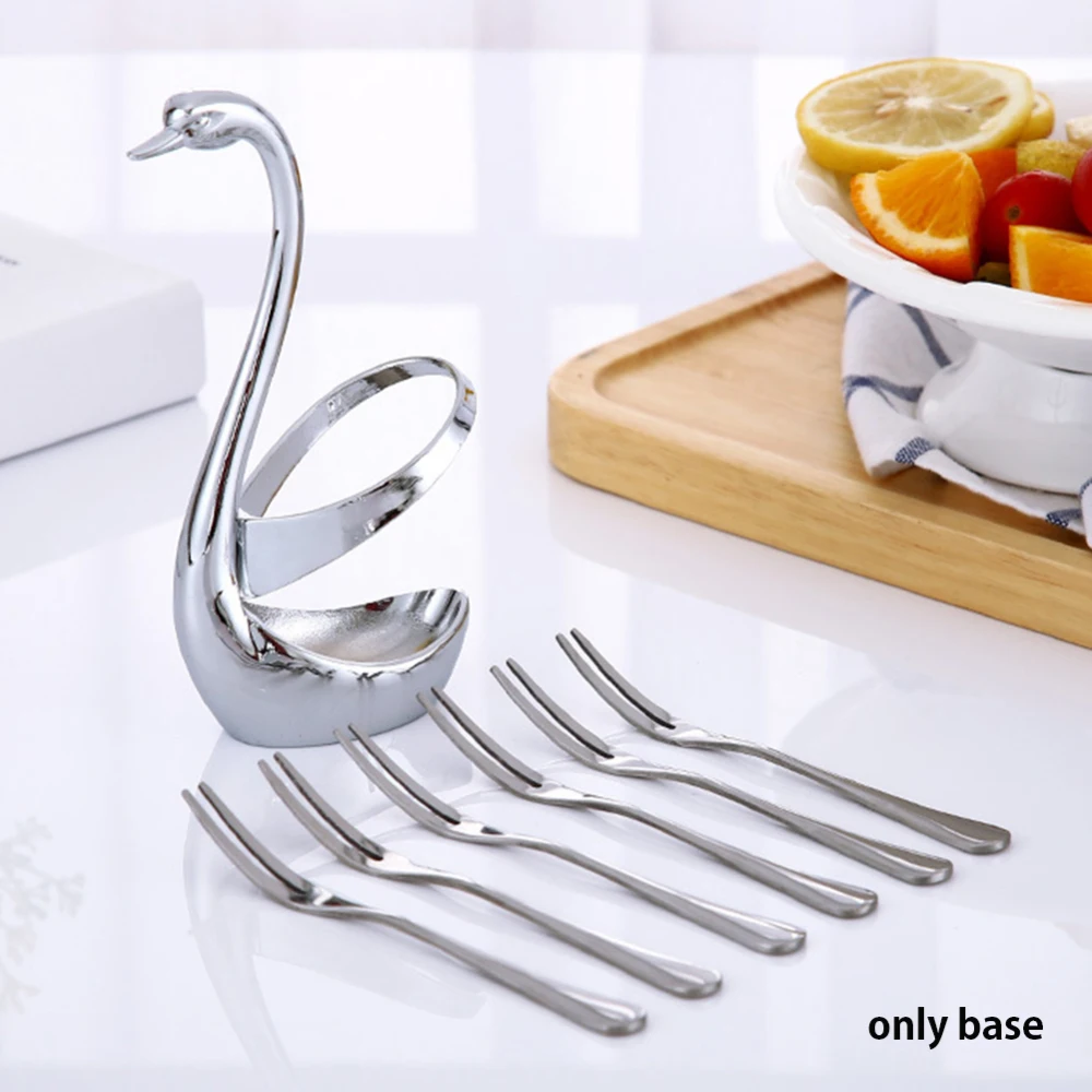 Swan Stainless Steel Fruit Food Fork Spoon Knife Base Holder Creative Gift Tableware Knife Base Holder Wedding Decoration
Swan Stainless Steel Fruit Food Fork Spoon Knife Base Holder Creative Gift Tableware Knife Base Holder Wedding Decoration