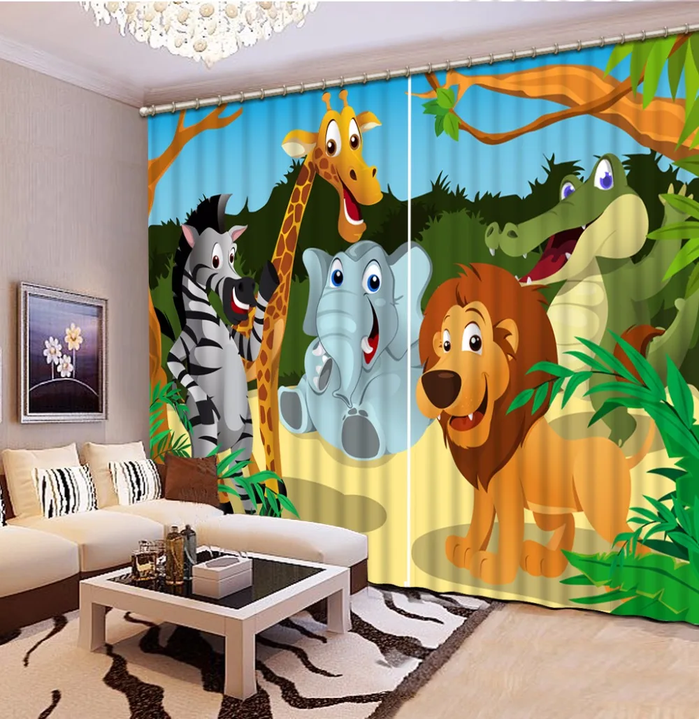 The Animal Children Room Curtains For Window 3D Curtains Polyester/Cotton Home Hotel Cafe Wall Decoration
The Animal Children Room Curtains For Window 3D Curtains Polyester/Cotton Home Hotel Cafe Wall Decoration