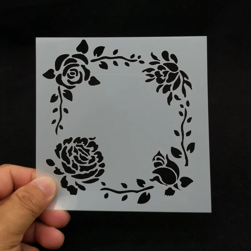 13*13 Flower frame pvc Layering Stencils for Diy scrapbook coloring,painting stencil,home decor diy etc. Product image
13*13 Flower frame pvc Layering Stencils for Diy scrapbook coloring,painting stencil,home decor diy etc. Product image