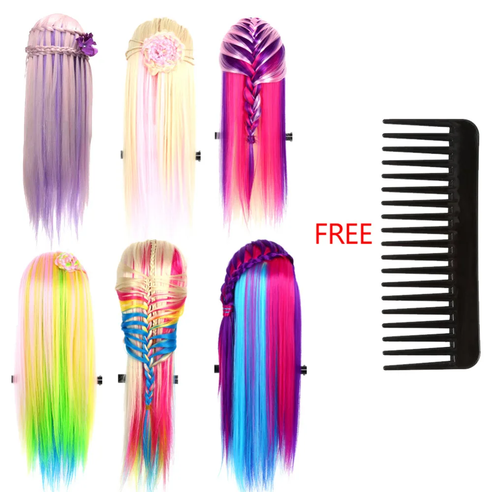 26" 100% High Temperature Fiber Long Hair Hairdressing Training Head Model + Comb Practice Mannequin 6 Colors For Salon
26" 100% High Temperature Fiber Long Hair Hairdressing Training Head Model + Comb Practice Mannequin 6 Colors For Salon