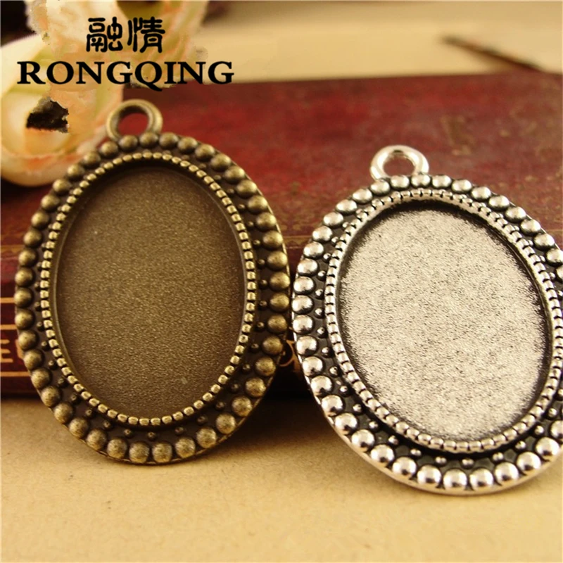 RONGQING 25*18MM 40pcs/lot classic style Retro Necklace Tray Cabochon Base Setting DIY Accessories Wholesale Craft
RONGQING 25*18MM 40pcs/lot classic style Retro Necklace Tray Cabochon Base Setting DIY Accessories Wholesale Craft