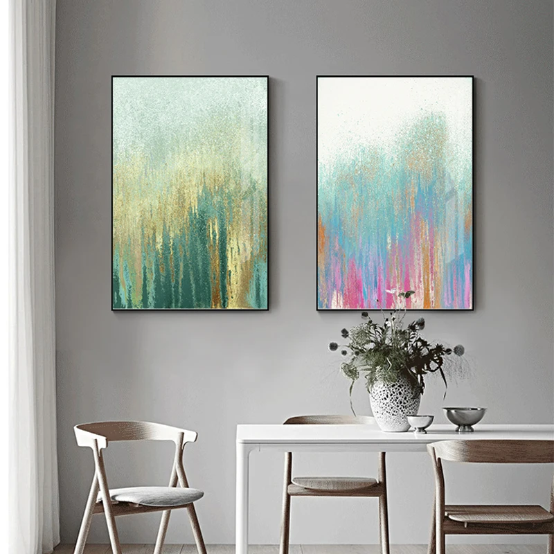 Abstract Shining Golden Paint Canvas Painting Modern Dreamy Green Pink Poster Print for Living Room HD Artistic Wall Art Picture
Abstract Shining Golden Paint Canvas Painting Modern Dreamy Green Pink Poster Print for Living Room HD Artistic Wall Art Picture