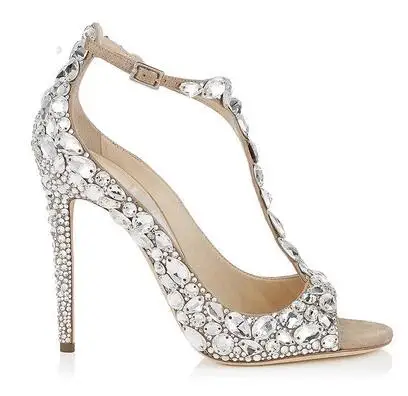 2017 Luxury Diamond Wedding Shoe Jeweled Heel Gladiator Sandals Women Rhinestone Crystal Embellished T Strap Summer Party Pumps
2017 Luxury Diamond Wedding Shoe Jeweled Heel Gladiator Sandals Women Rhinestone Crystal Embellished T Strap Summer Party Pumps