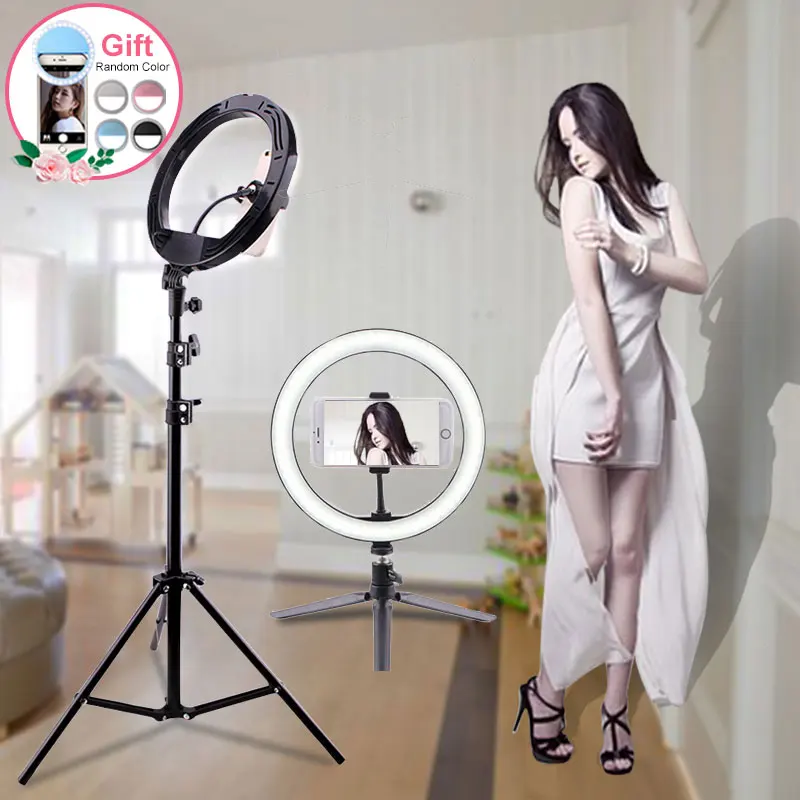 LED Selfie Ring Light 24W 5500K Studio Youtube Light Photography Photo Fill Ring Light with Tripod for iphone Smartphone Makeup
LED Selfie Ring Light 24W 5500K Studio Youtube Light Photography Photo Fill Ring Light with Tripod for iphone Smartphone Makeup