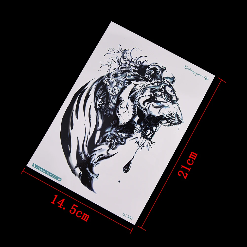 DIY Art Tattoo Decal 210*150mm Temporary Tattoo Stickers Waterproof Tiger Tattoo for Women Men Beauty Tool
DIY Art Tattoo Decal 210*150mm Temporary Tattoo Stickers Waterproof Tiger Tattoo for Women Men Beauty Tool