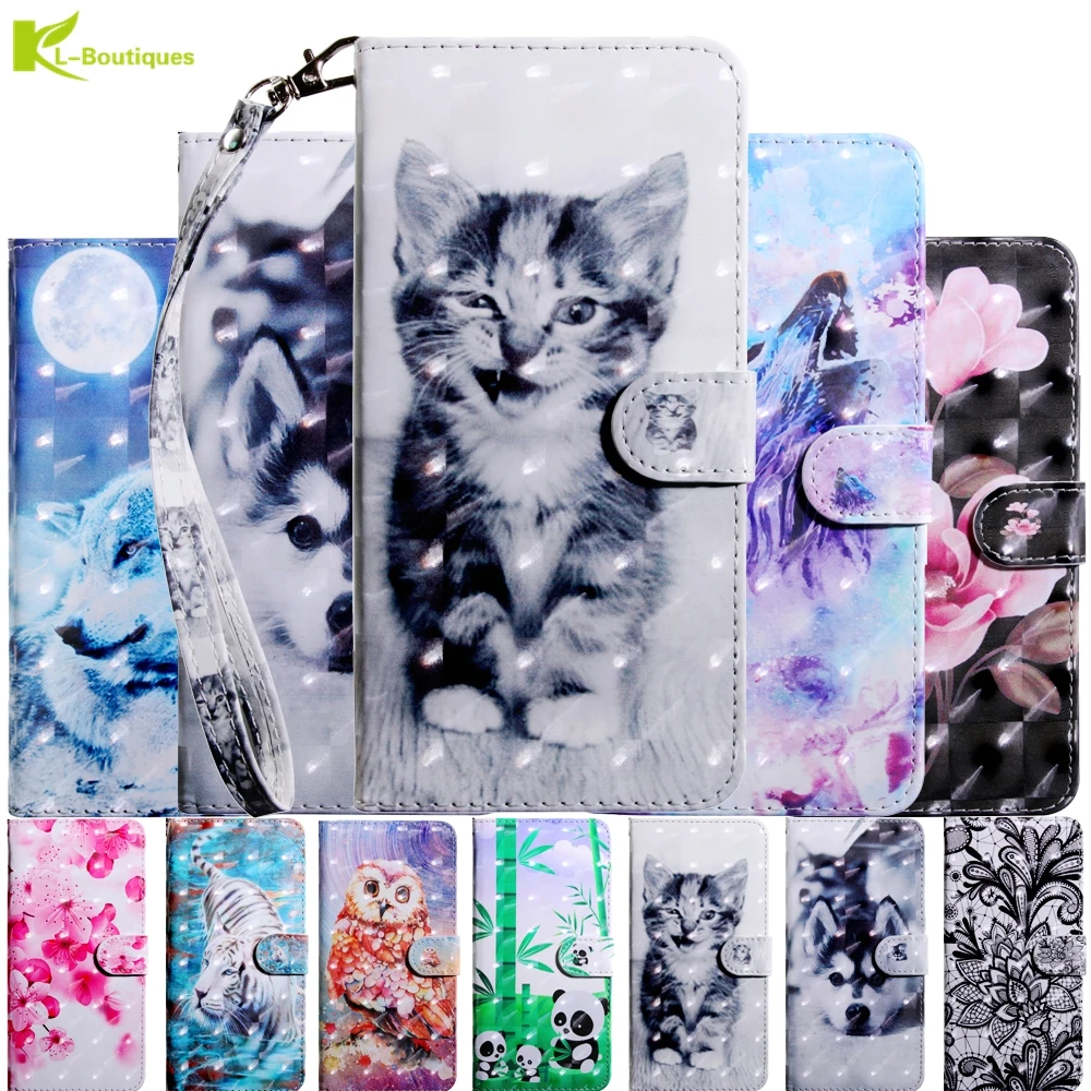 Кожаный чехол Etui для Sony Experia L1 Coque Soni Xperia XA1 Ultra XA2 Plus XZ2 XZ3 мультяшный 3D кошелек флип